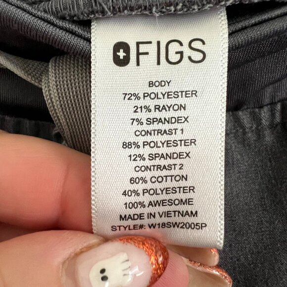 Figs Zamora Jogger Scrub Pants Grey Petite M - Picture 7 of 7